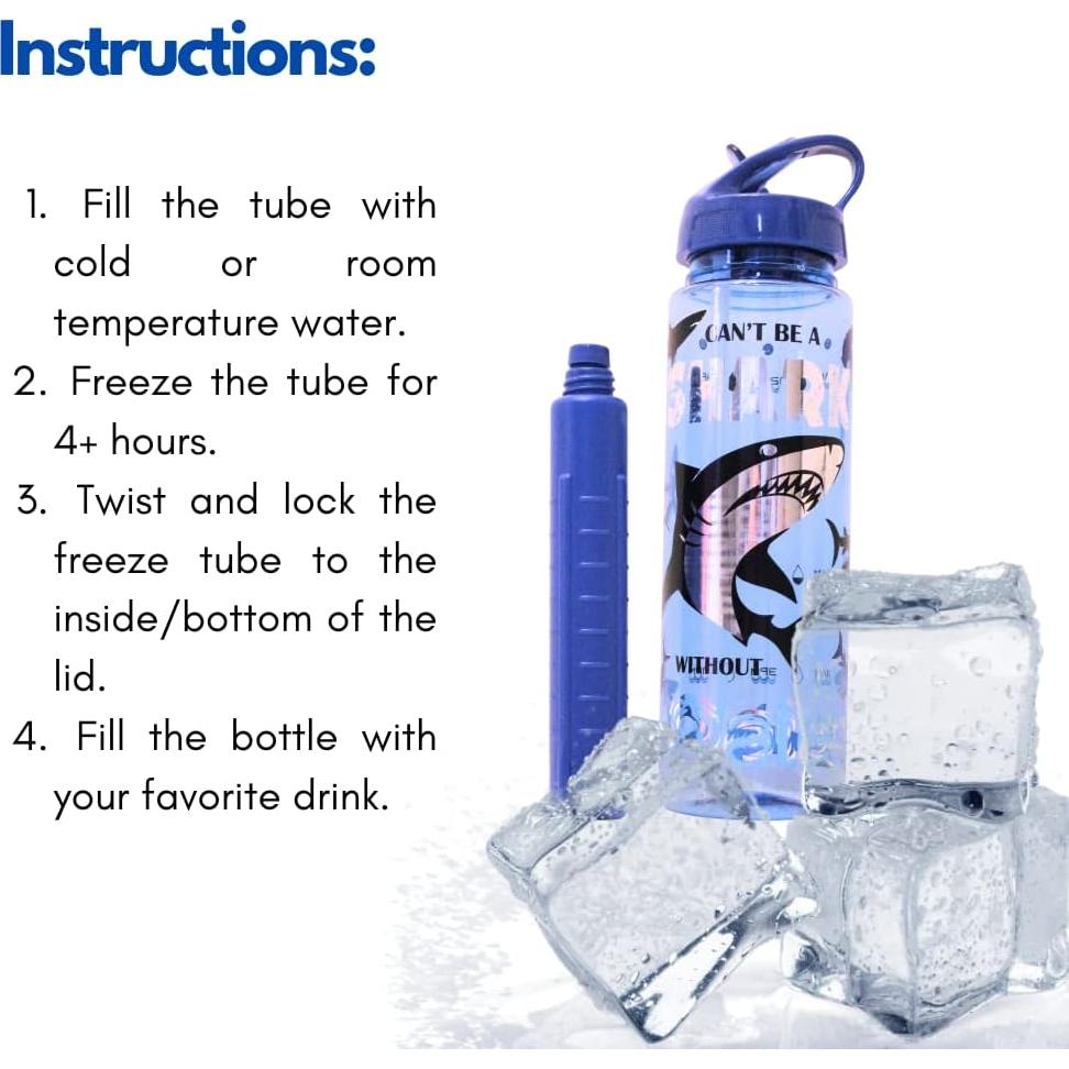 Botella de Agua Motivacional Hot Focus 650ml Tiburón