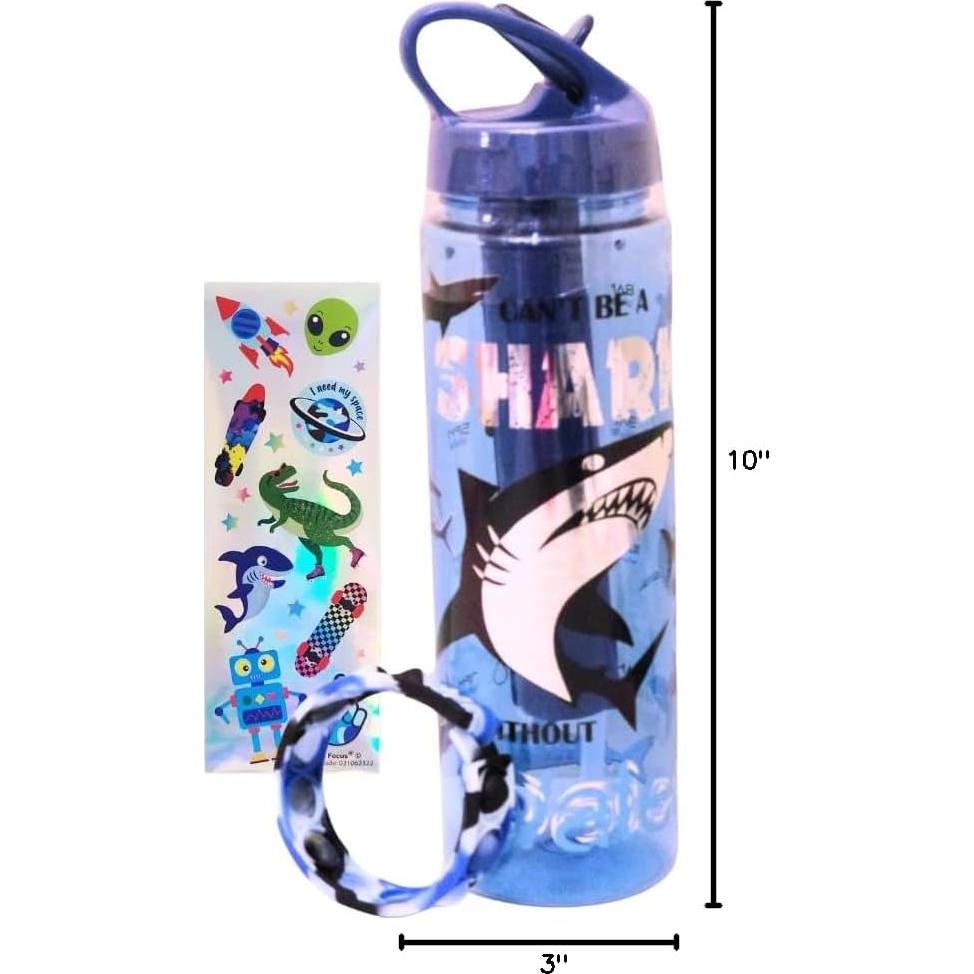 Botella de Agua Motivacional Hot Focus 650ml Tiburón