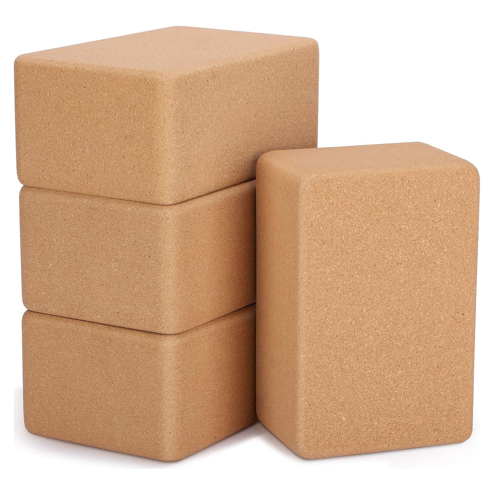 Bloques de Yoga de Corcho Leitee 4 Pcs 22.86x15.24x10.16 cm