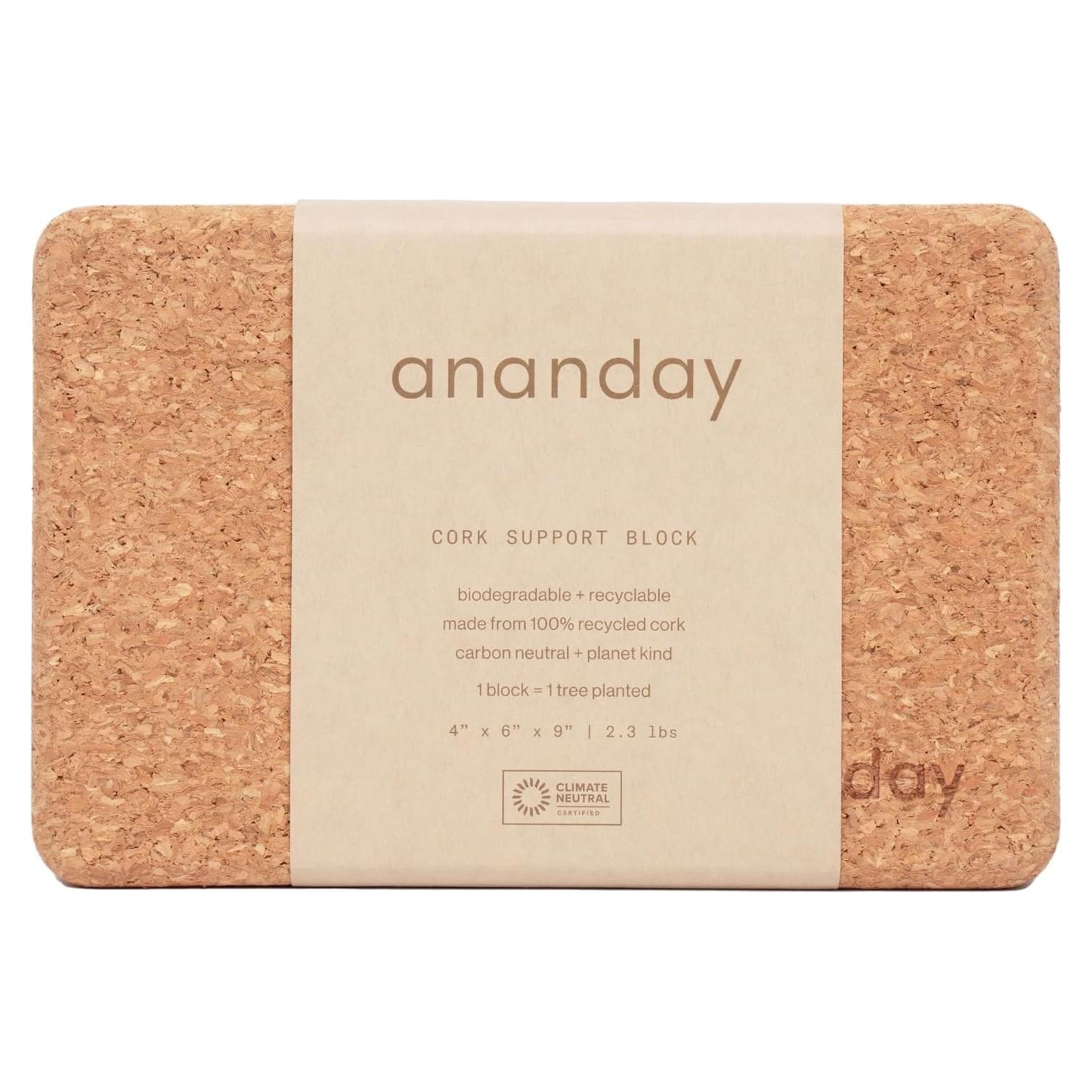 Bloques de Yoga de Corcho ANANDAY - Antideslizantes y Ecológicos