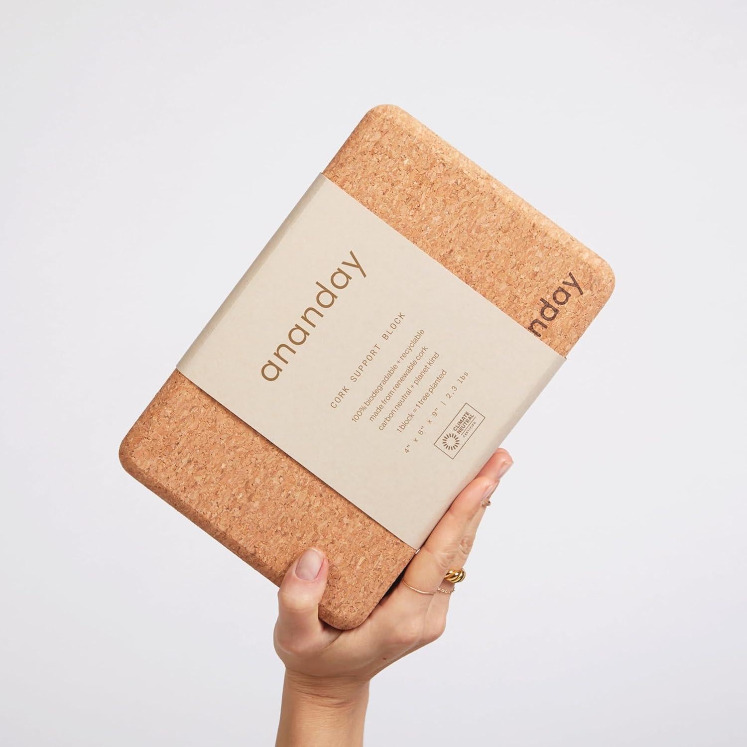 Bloques de Yoga de Corcho ANANDAY - Antideslizantes y Ecológicos