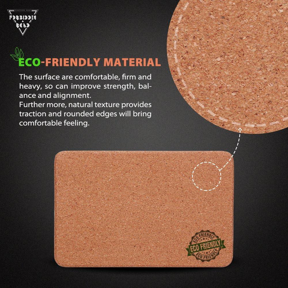 Bloques de Yoga de Corcho 2 Pack Forbidden Road 22.86x15.24x10.16 cm