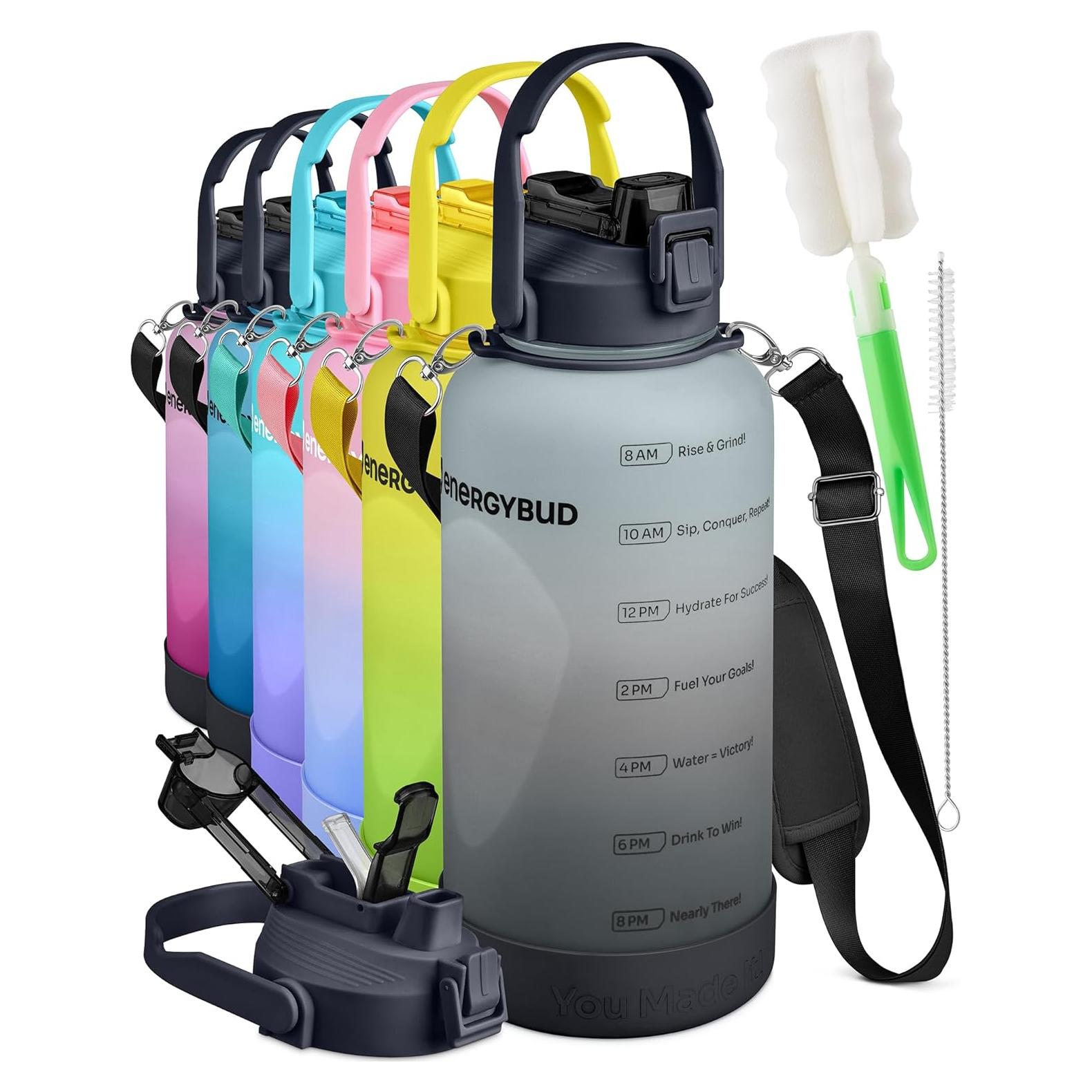 Botella de Agua 1 Galón EnergyBud 3.78L Boca Ancha Apta Lavavajillas