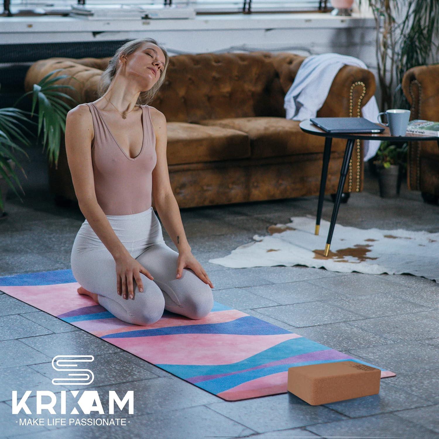 Bloques de Yoga de Corcho KRIXAM Antideslizantes 2 Piezas