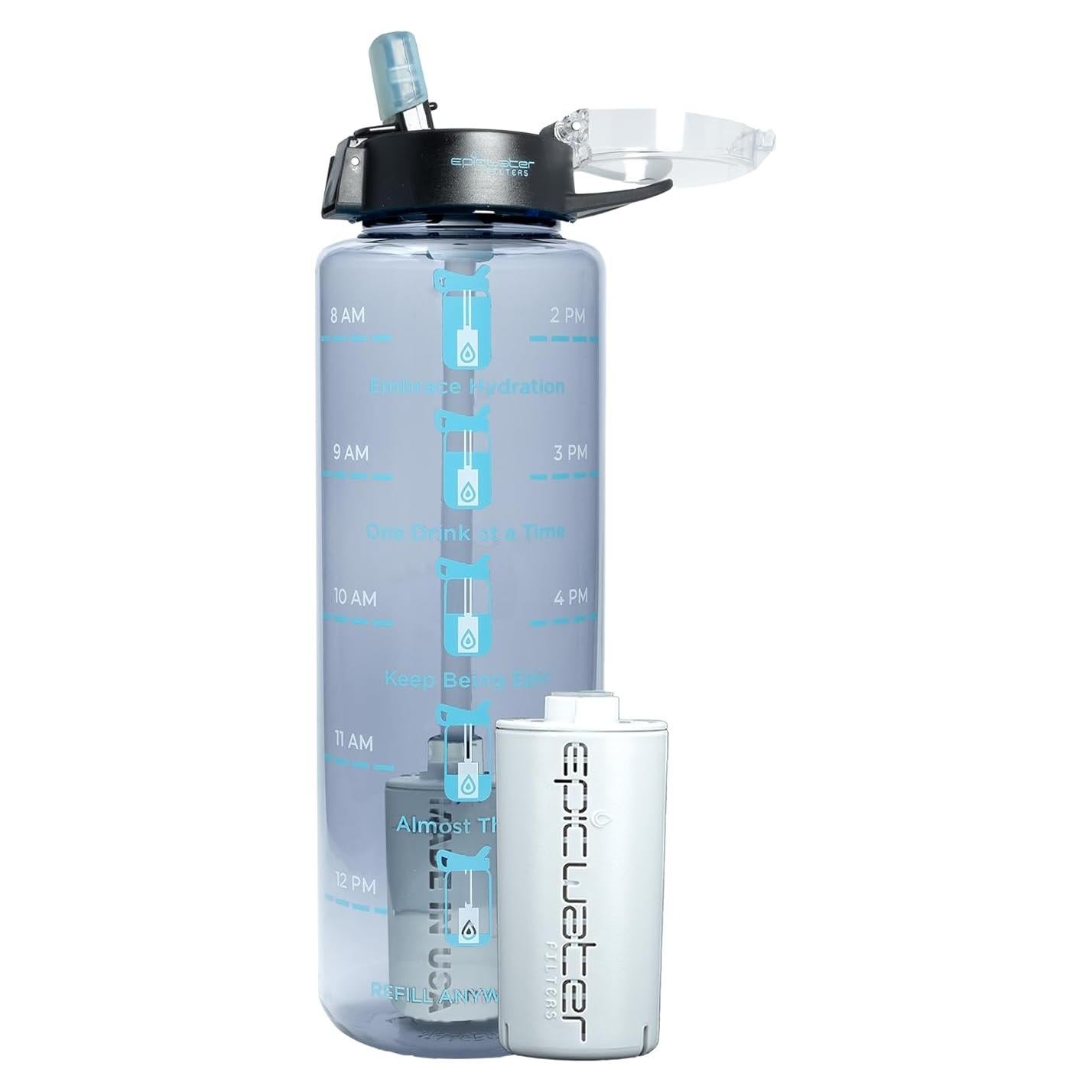 Botella de Agua Filtrada Epic Nalgene 1.42L Gris Humo