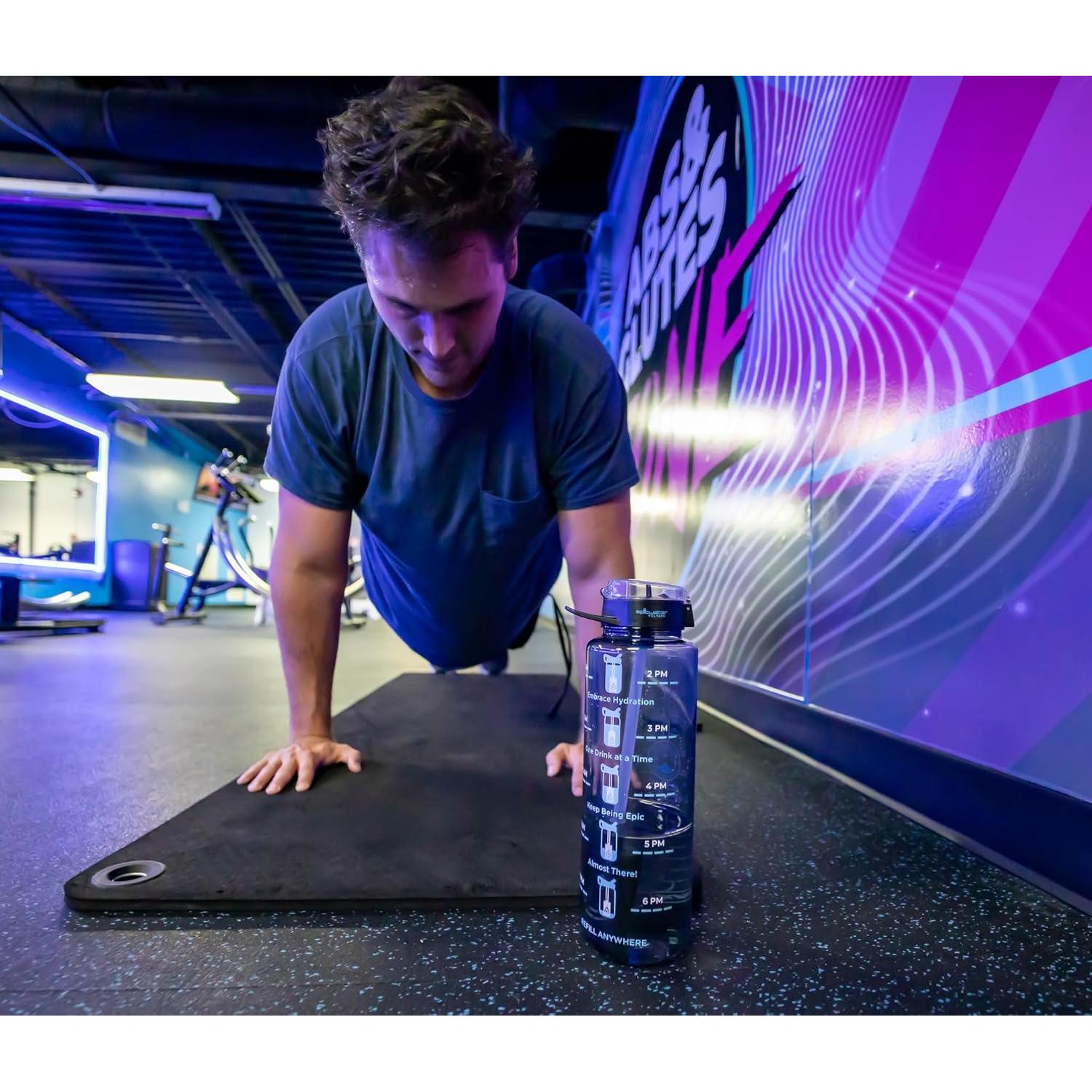 Botella de Agua Filtrada Epic Nalgene 1.42L Gris Humo