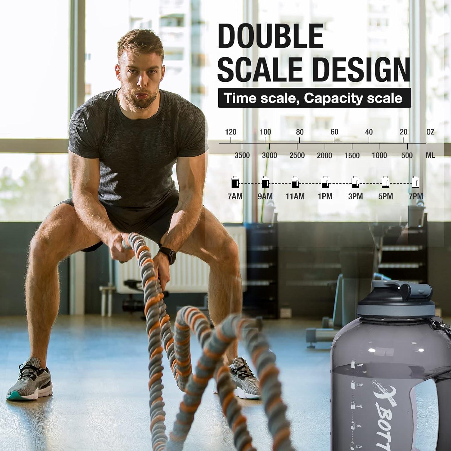 Botella de Agua Deportiva XBOTTLE 1 Galón 128oz Libre BPA