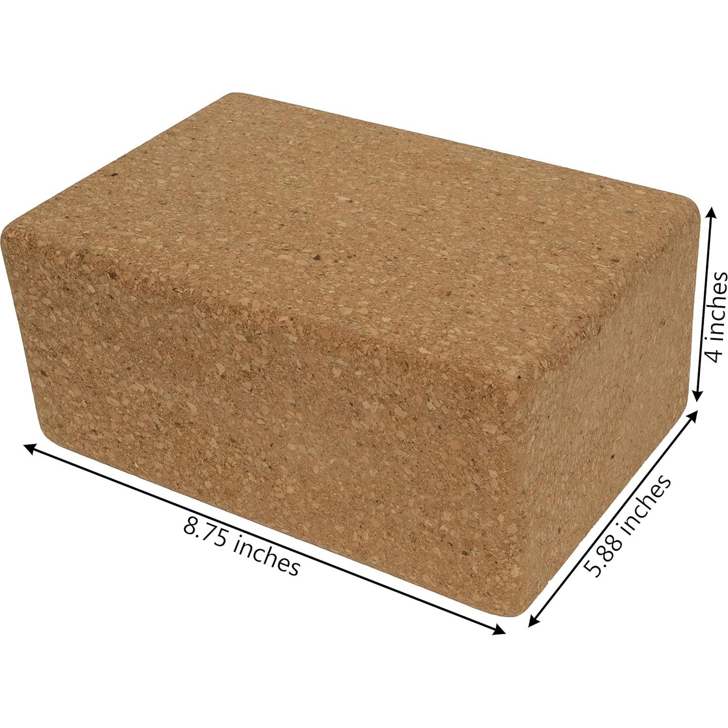 Bloques de Yoga de Corcho EvriFit - Paquete de 2, Antideslizantes