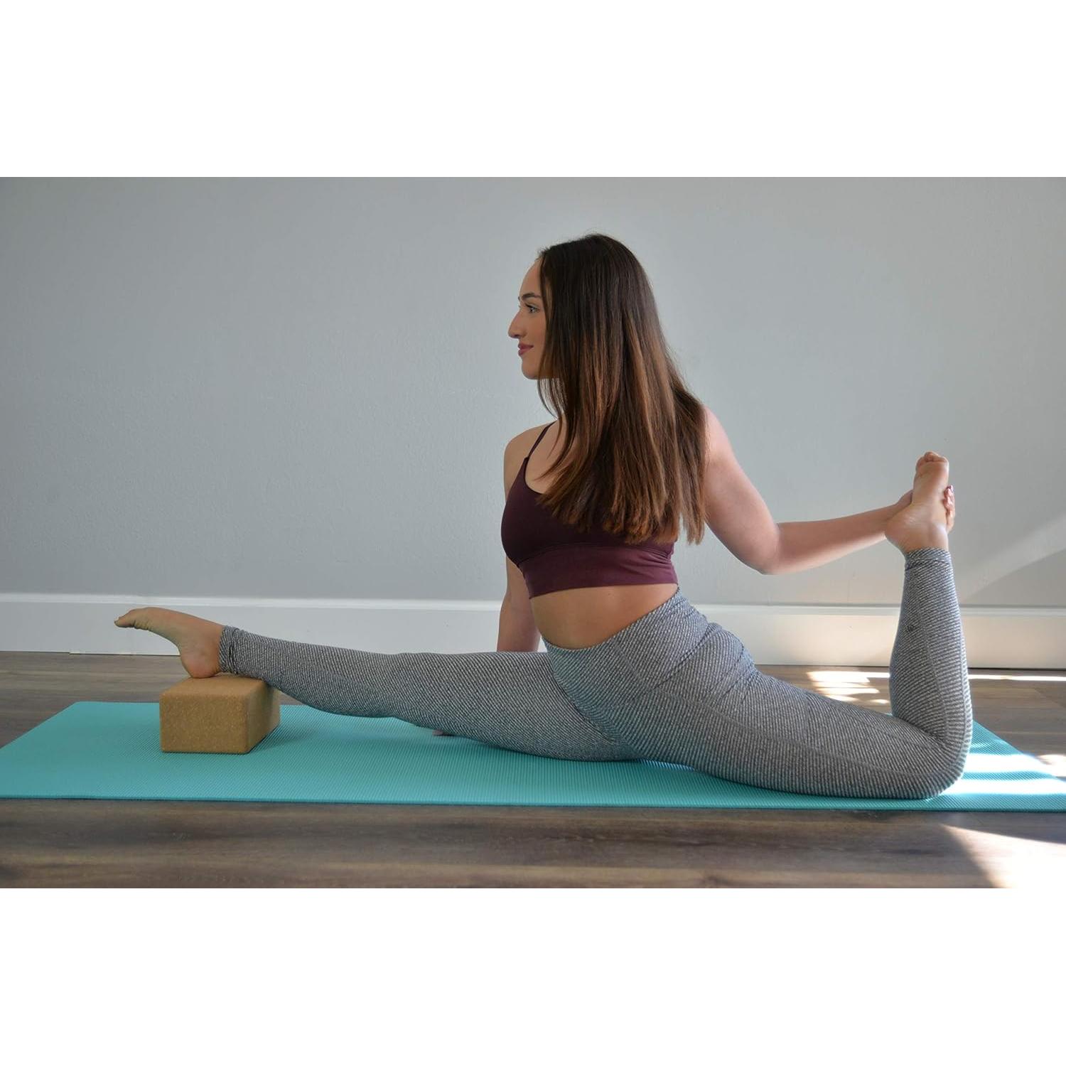 Bloques de Yoga de Corcho EvriFit - Paquete de 2, Antideslizantes