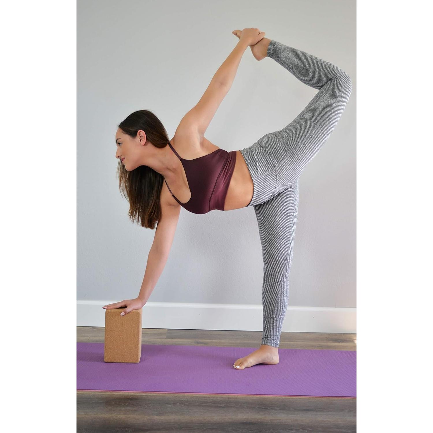 Bloques de Yoga de Corcho EvriFit - Paquete de 2, Antideslizantes