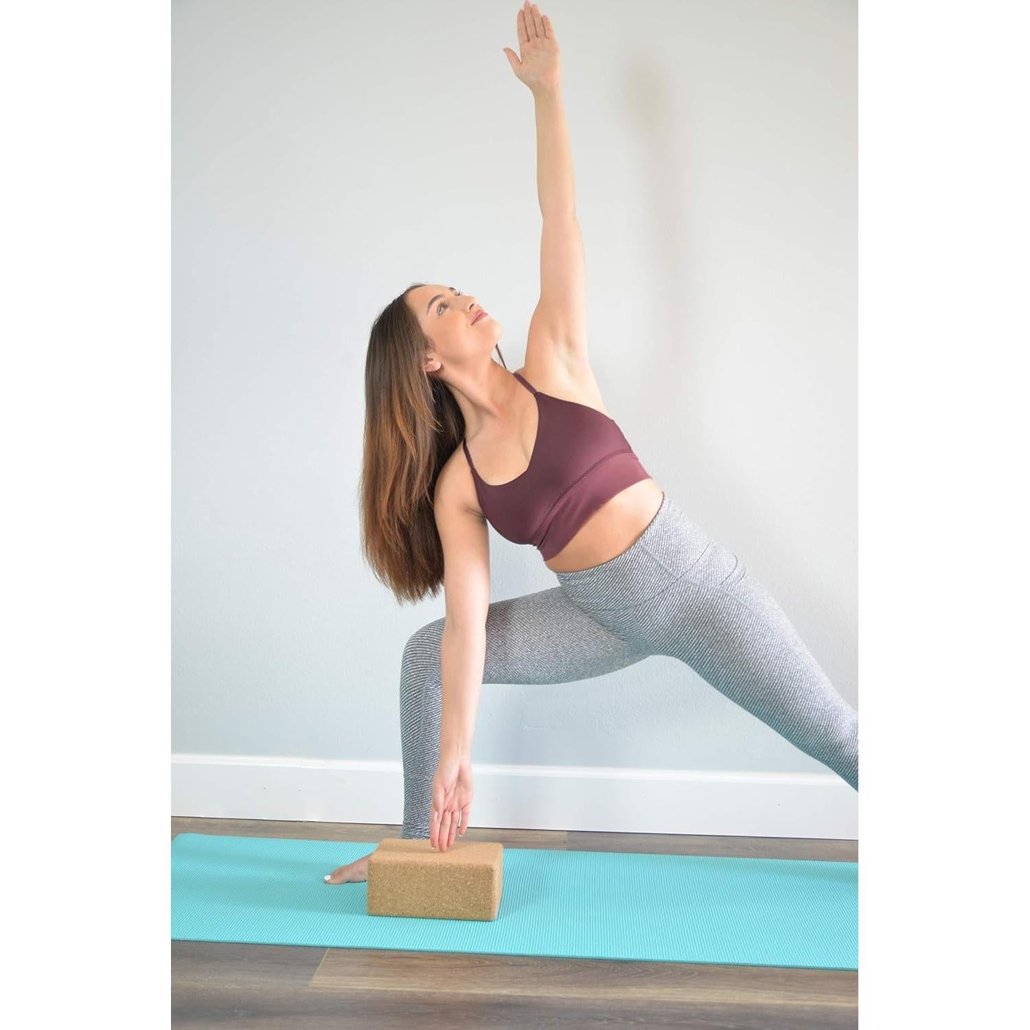 Bloques de Yoga de Corcho EvriFit - Paquete de 2, Antideslizantes