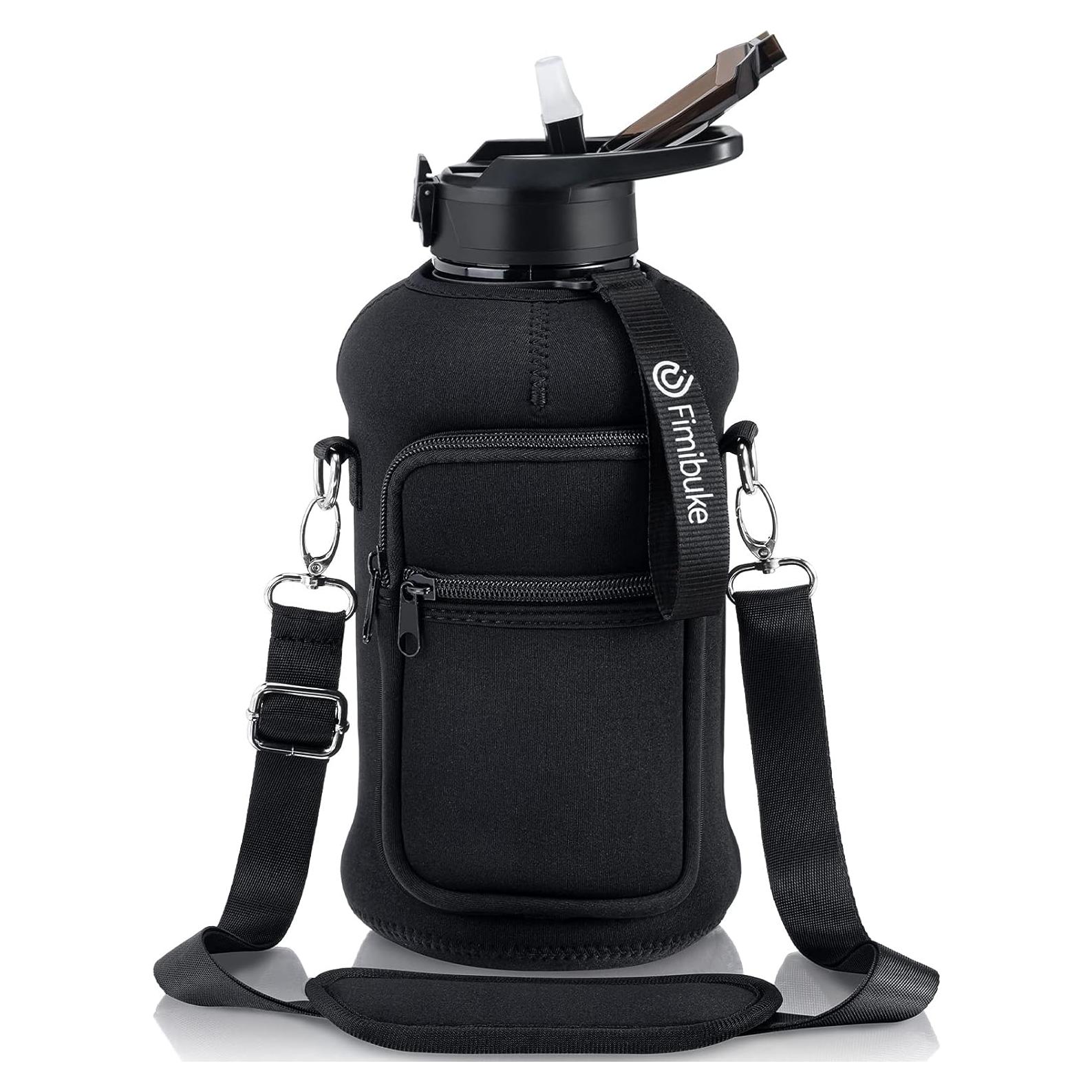 Botella de Agua Fimibuke 1.81L con Funda Neopreno y Popote