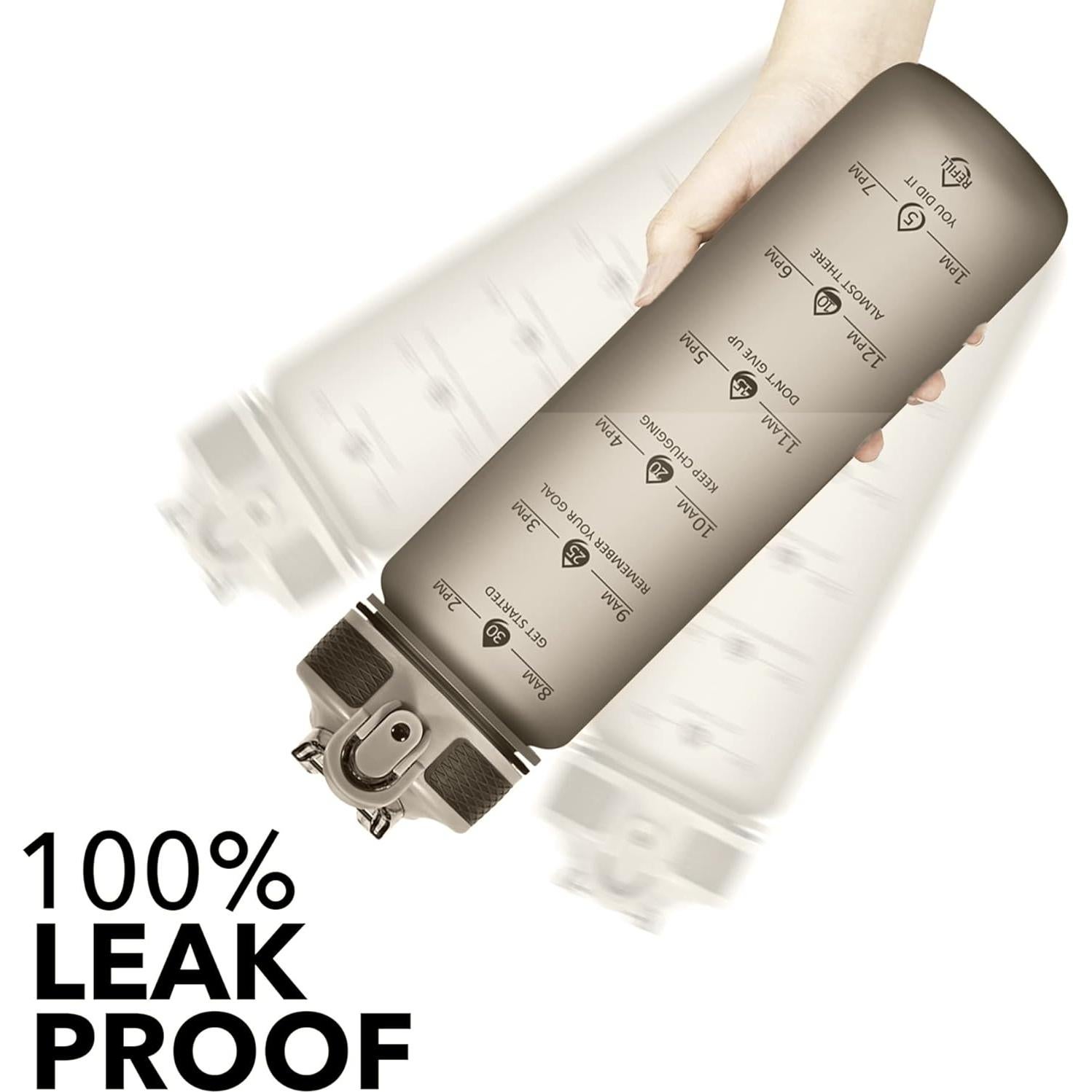 Botella de Agua Newfad 0.95L con Pajilla y Funda Antifugas