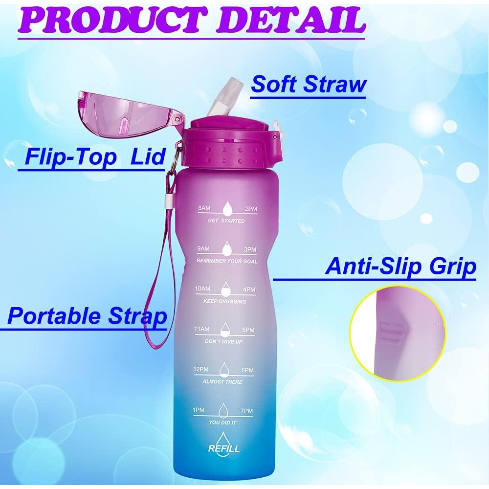 Botella de Agua Motivacional Goothdurs 32oz a Prueba de Fugas