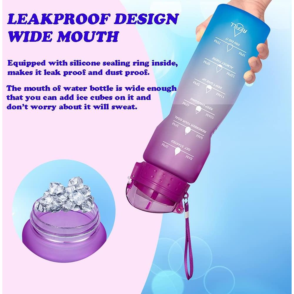 Botella de Agua Motivacional Goothdurs 32oz a Prueba de Fugas