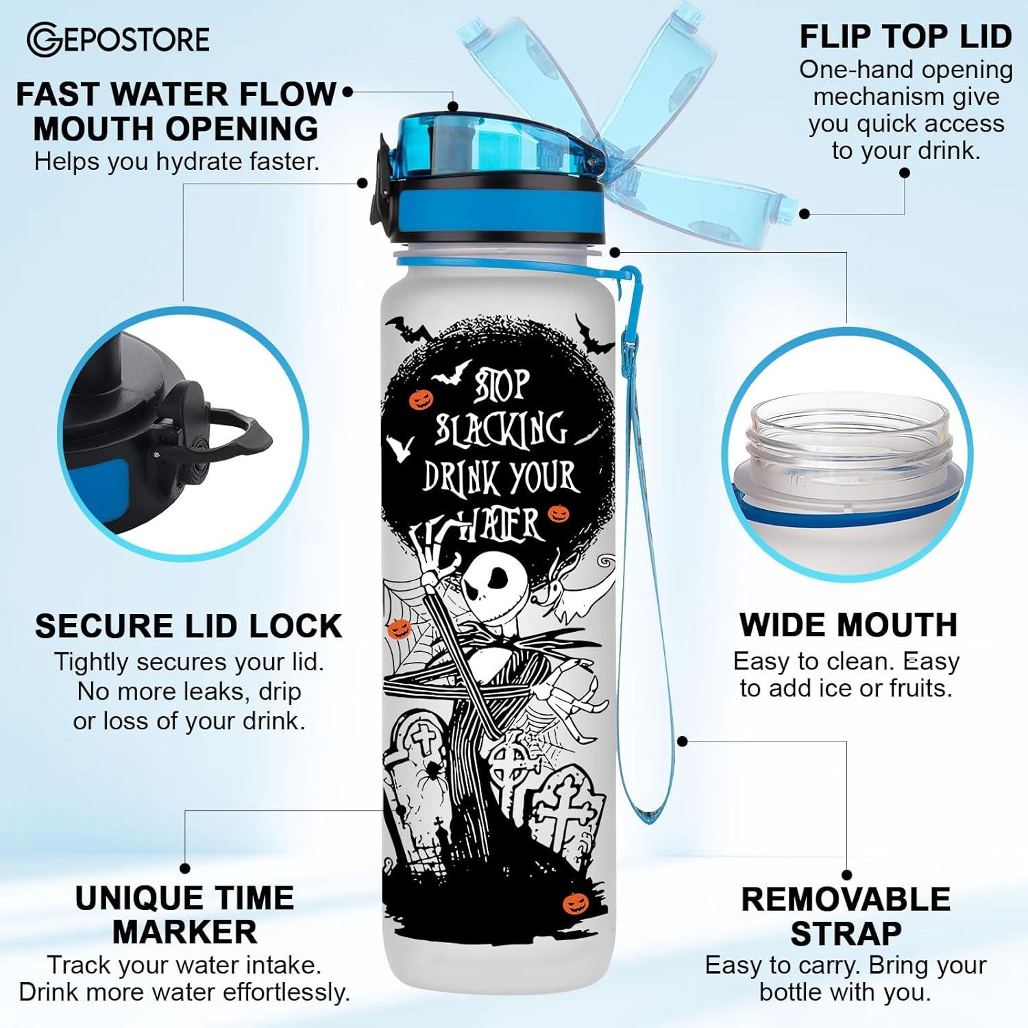 Botella de Agua Motivacional GEPOSTORE 0.95L Tritan Jack