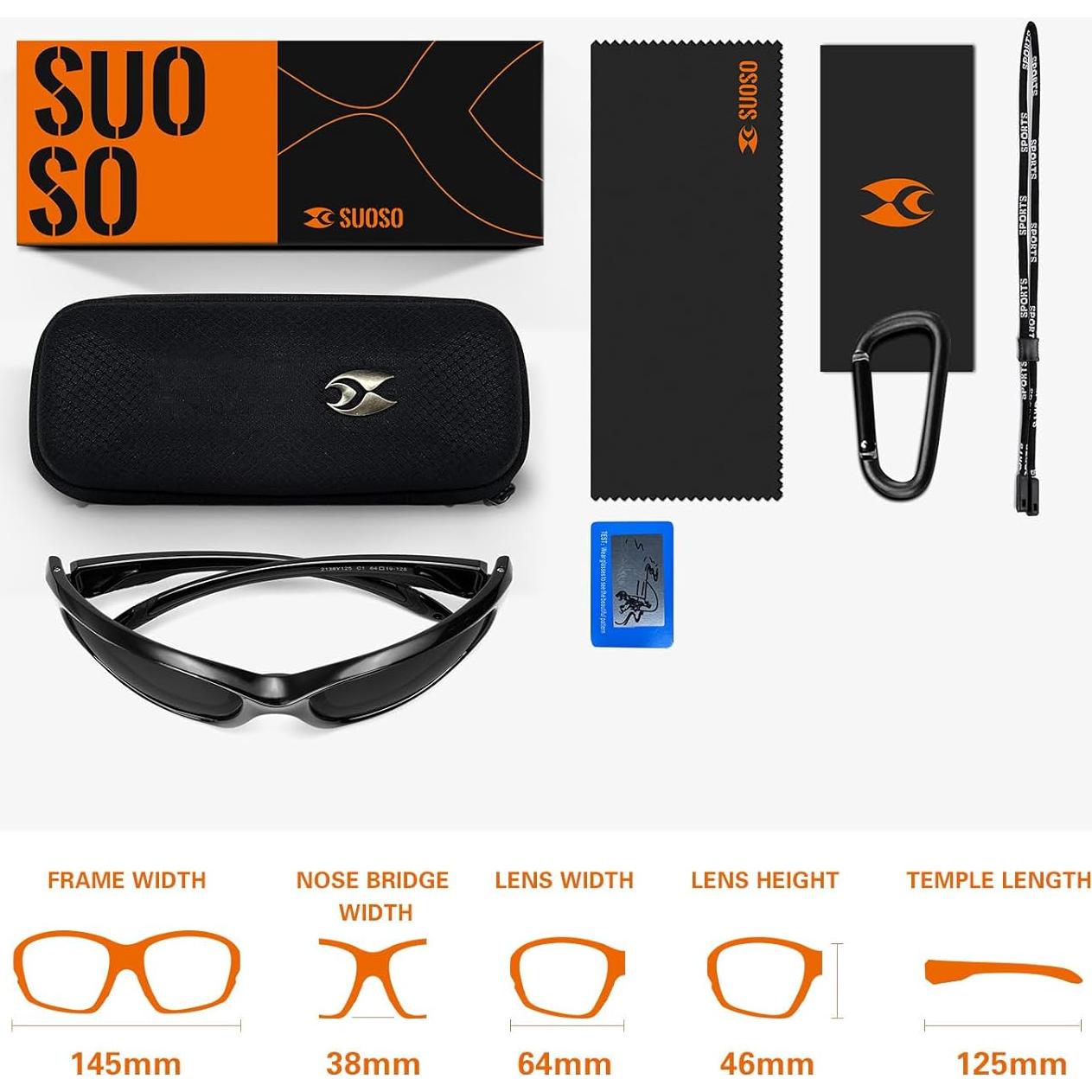 Gafas de Sol Polarizadas SUOSO UV400 para Hombres y Mujeres