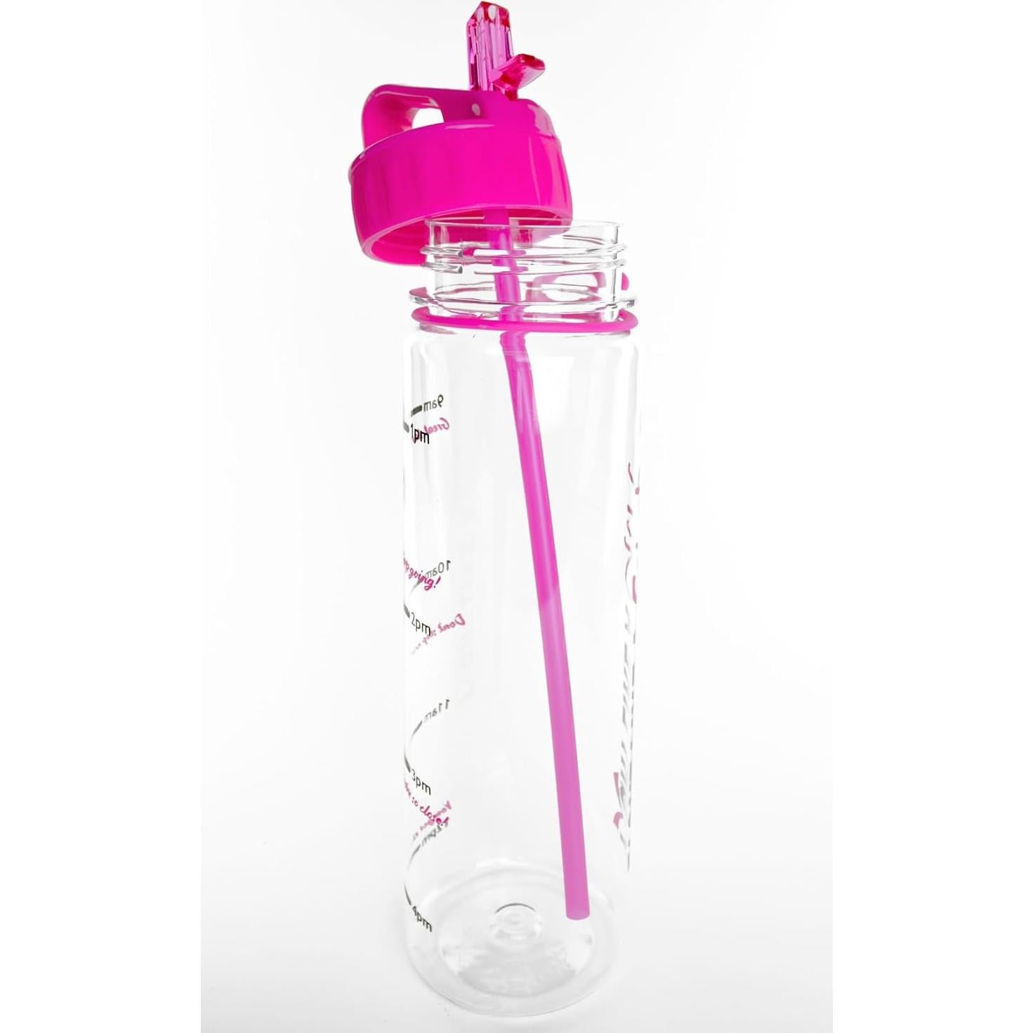 Botella de Agua Motivacional Lucha Como una Chica 30 oz Rosa