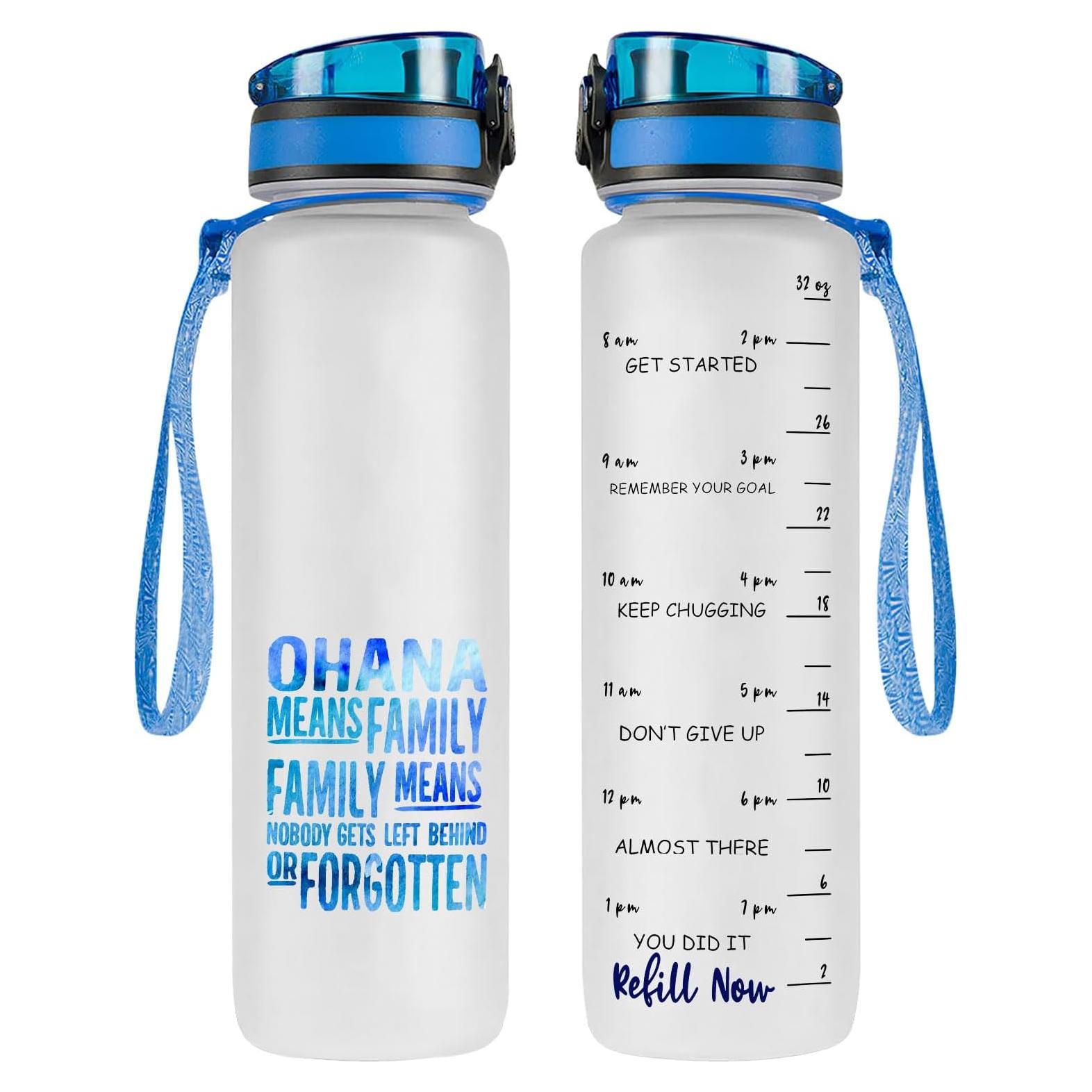 Botella de Agua Aislada GEPOSTORE 0.95L con Marcador de Tiempo