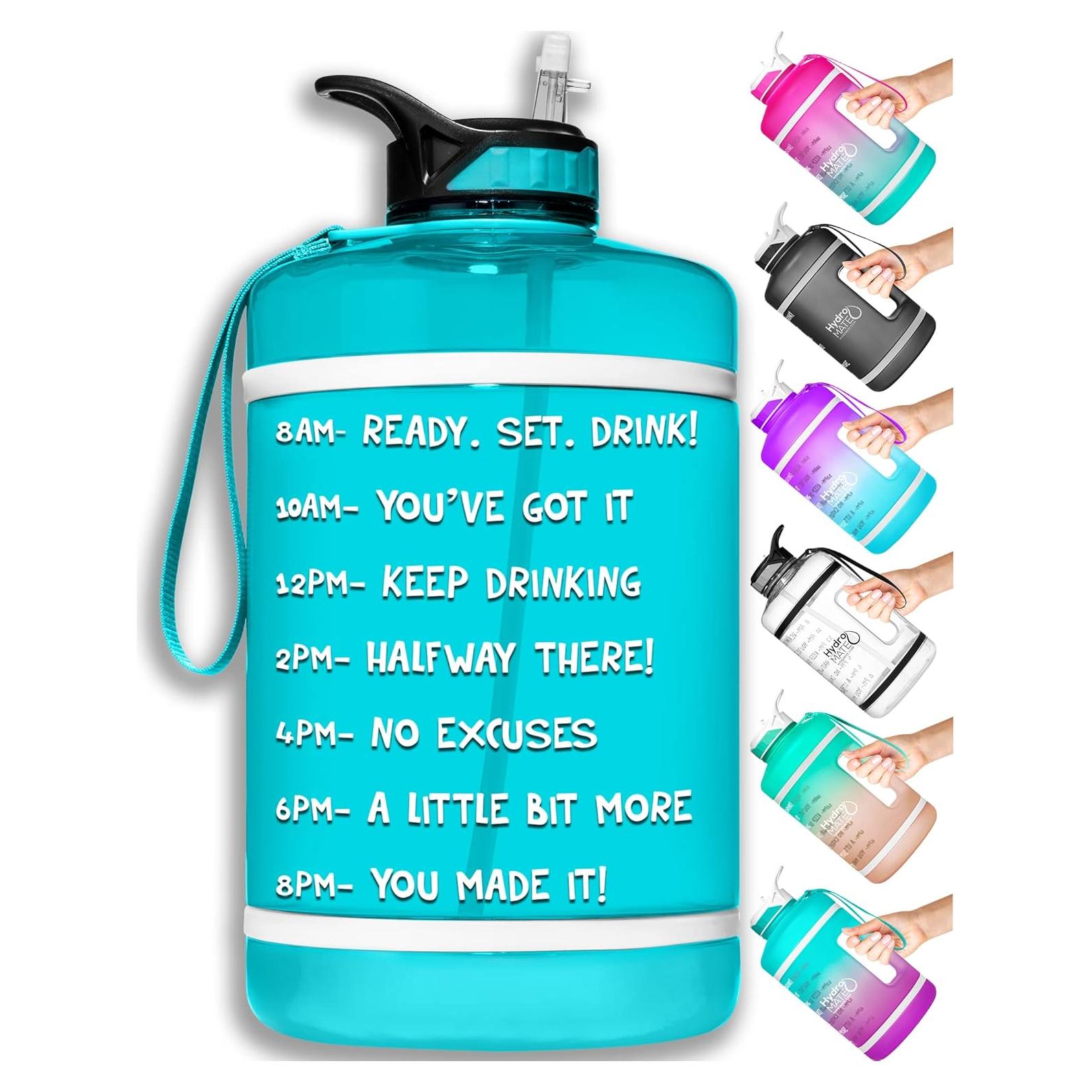 Botella de Agua Motivacional NatureWorks HydroMATE 128 oz