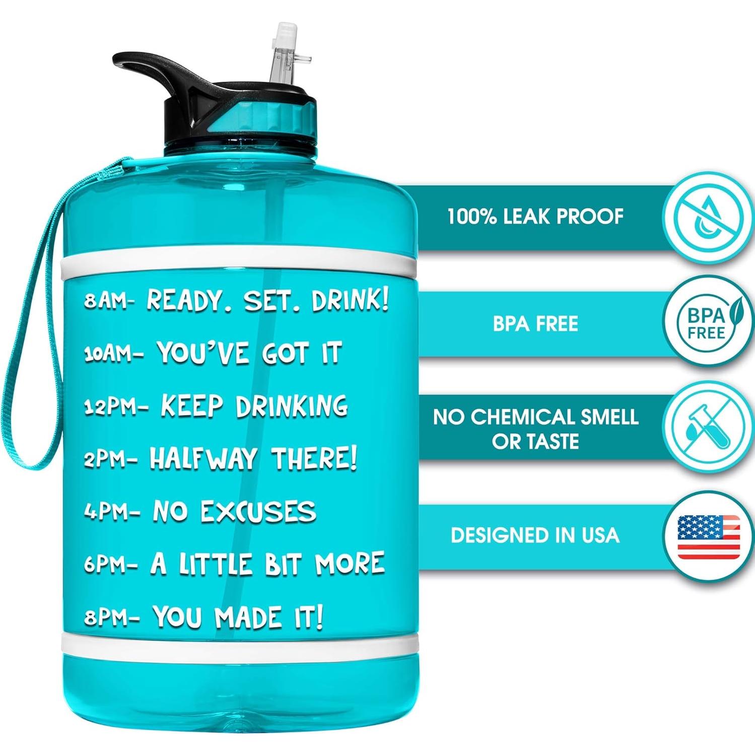 Botella de Agua Motivacional NatureWorks HydroMATE 128 oz