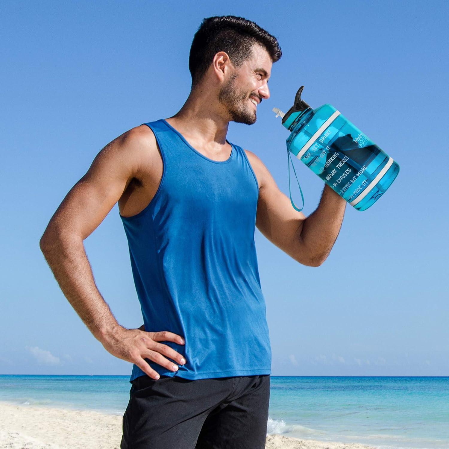 Botella de Agua Motivacional NatureWorks HydroMATE 128 oz