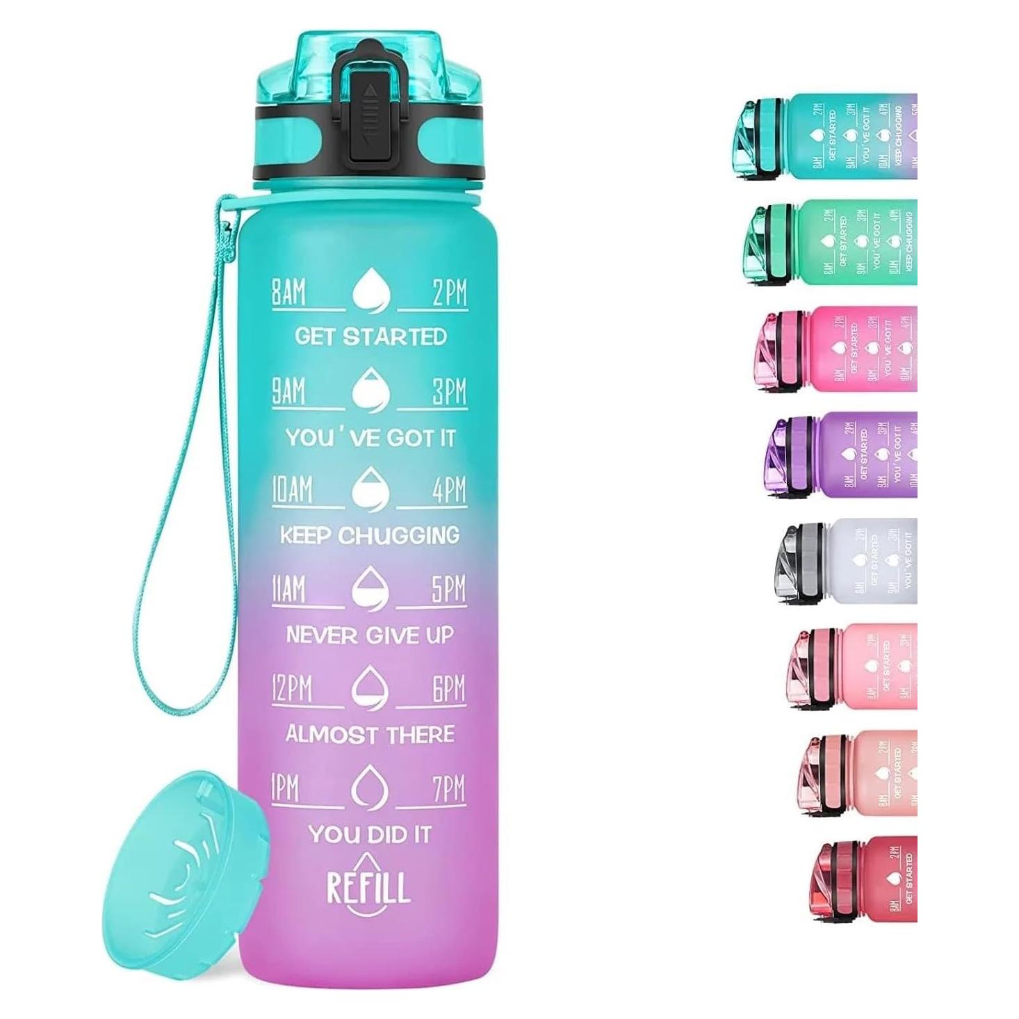 Botella de Agua PUPZY 1.57L con Marcador de Tiempo Libre de BPA