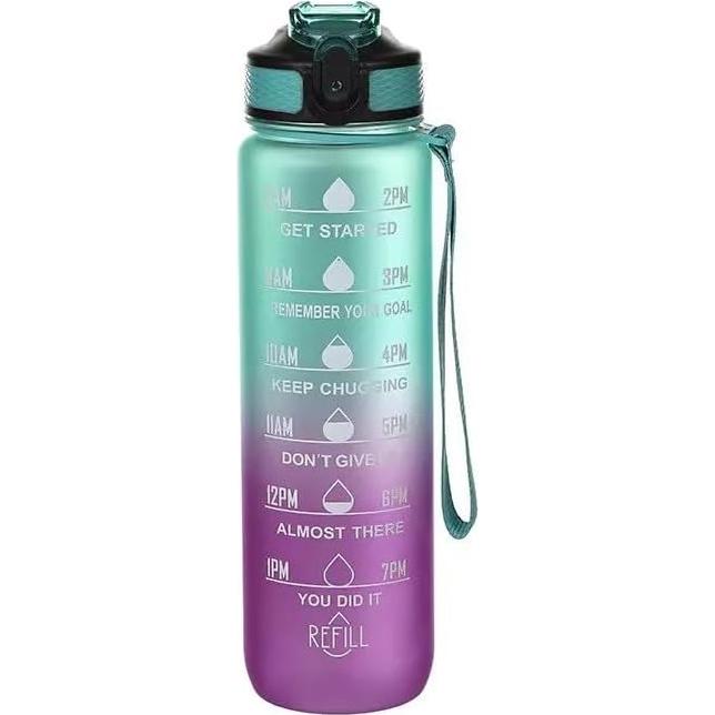 Botella de Agua PUPZY 1.57L con Marcador de Tiempo Libre de BPA