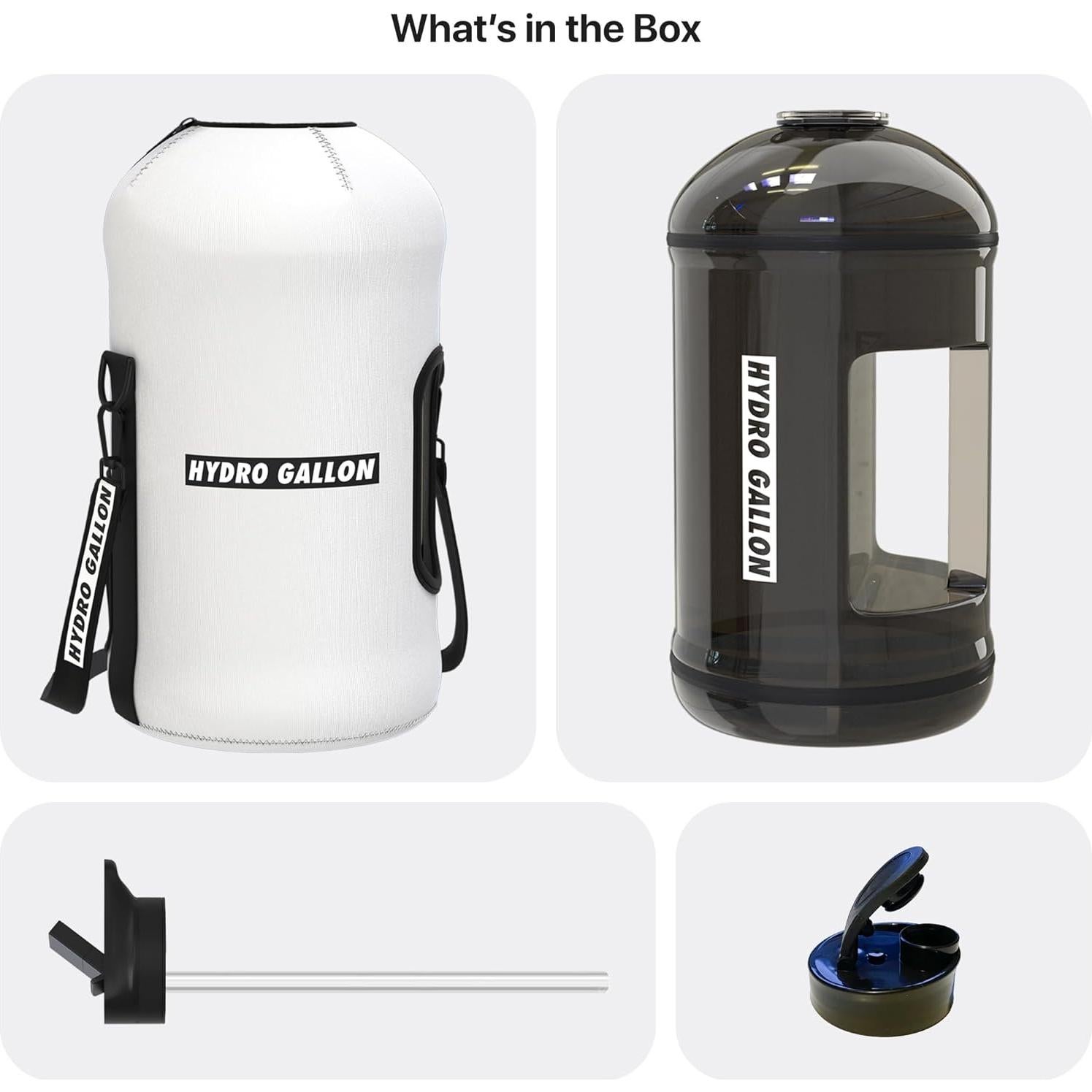 Botella de Agua Hydro Gallon 3.78L con Manga Aislante y Tapa