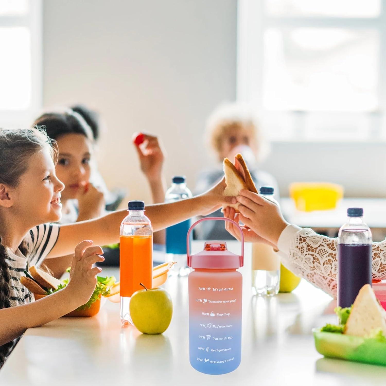 Botellas de Agua Ombre 1.42L 3 Paquete Reutilizables con Tapa