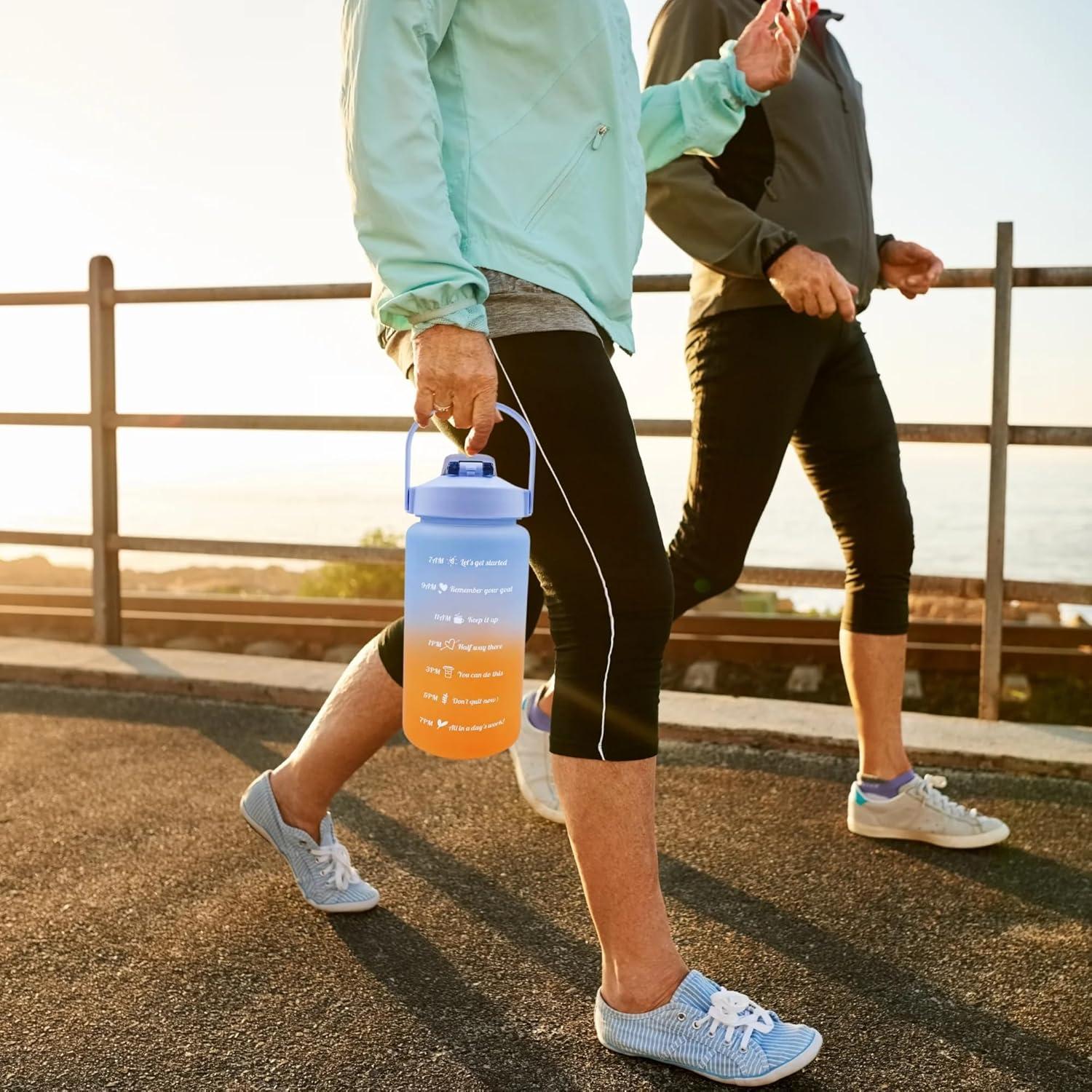 Botellas de Agua Ombre 1.42L 3 Paquete Reutilizables con Tapa