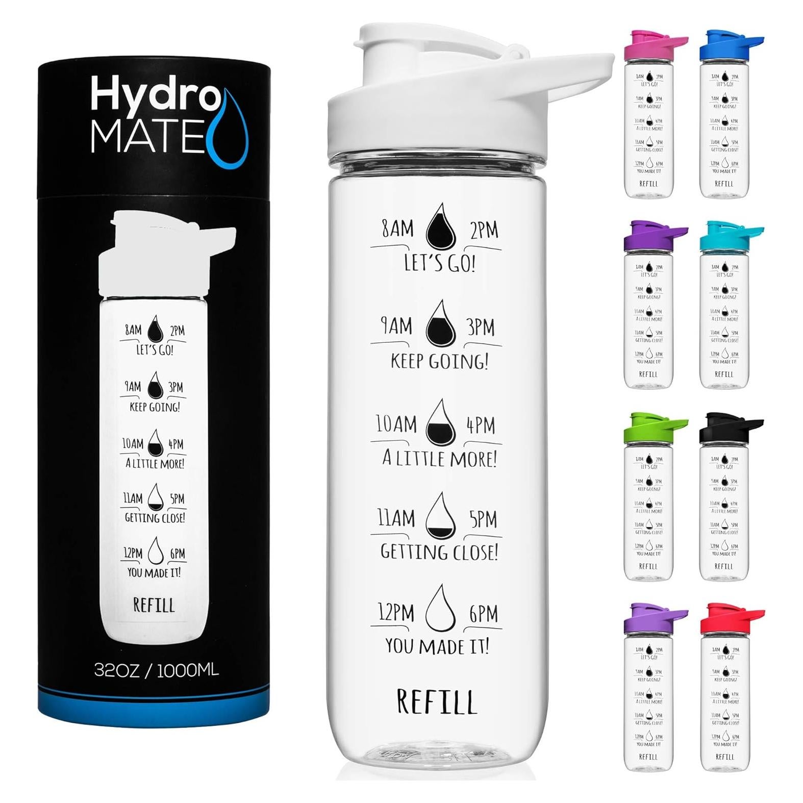 Botella de Agua Motivacional NatureWorks HydroMATE 1L BPA Free