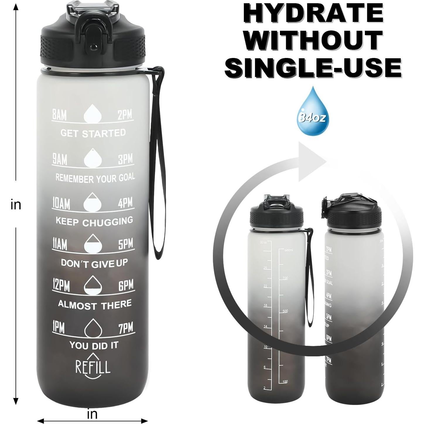 Botella de Agua Deportiva XuTec 946ml a Prueba de Fugas