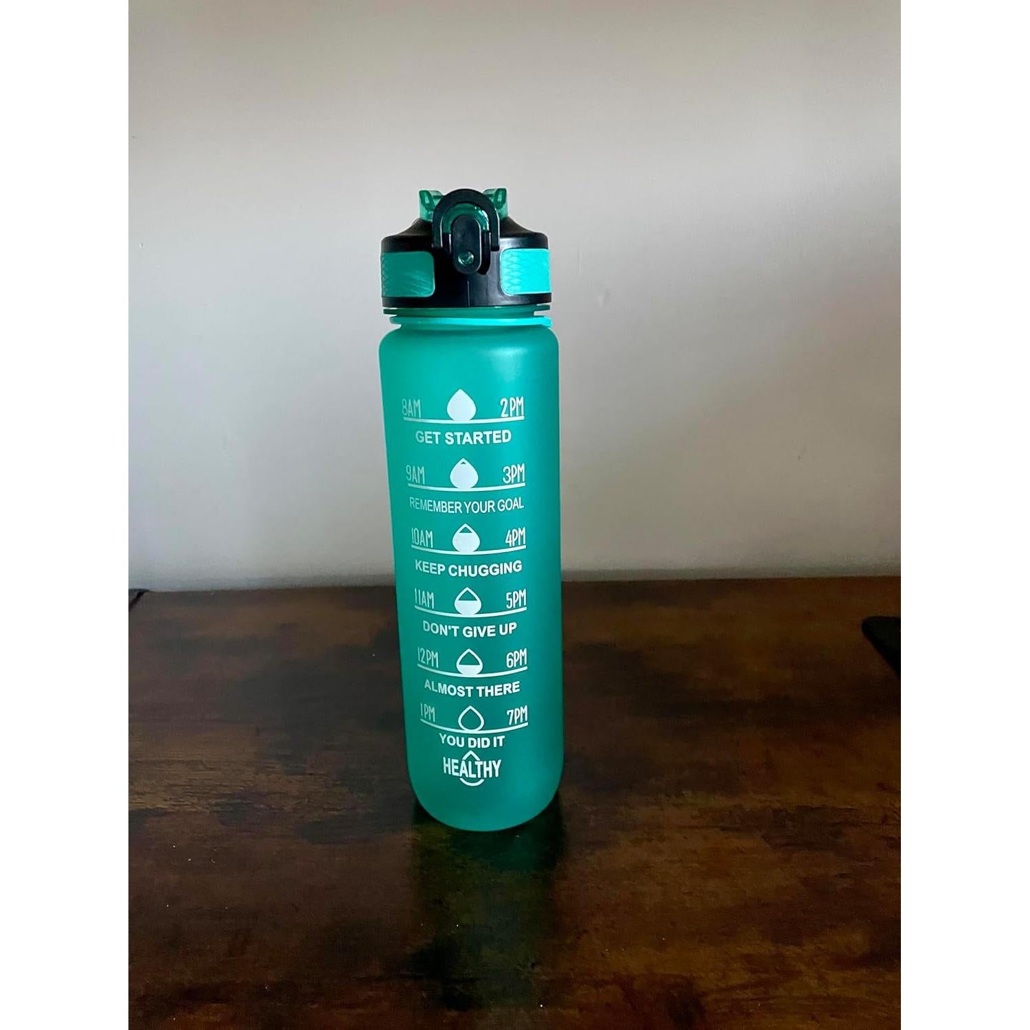 Botella de Agua Deportiva Genérica 900ml Motivacional Verde