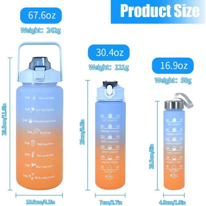 Juego de Botellas de Agua Deportivas 3 Piezas Shopping Reveal