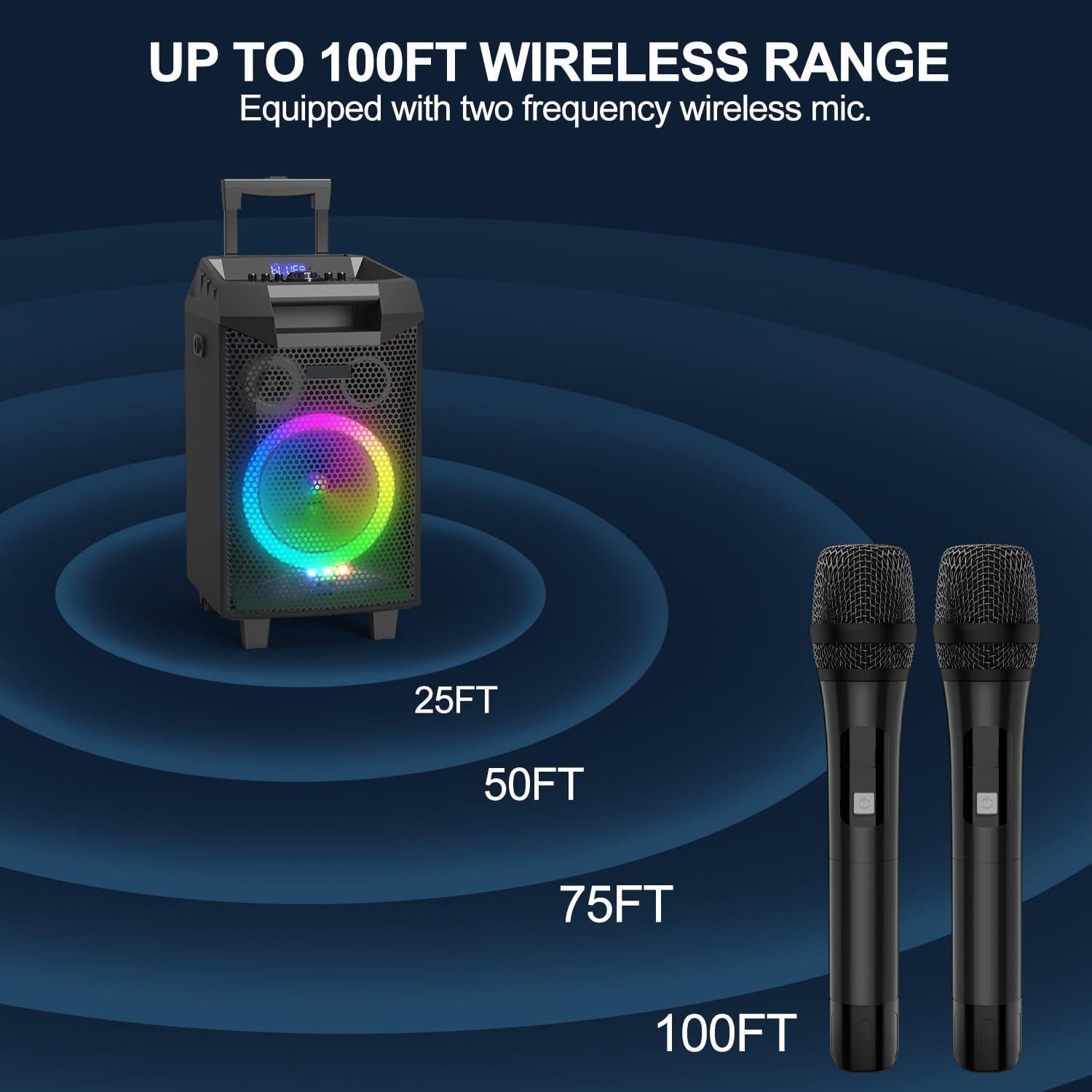 Máquina de Karaoke VeGue VS-0866 con Altavoces Bluetooth 20.32 cm