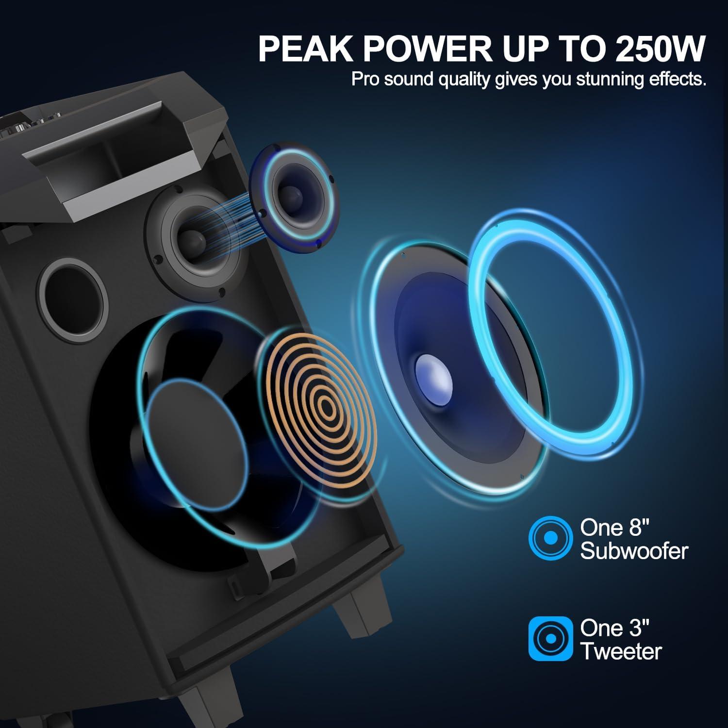 Máquina de Karaoke VeGue VS-0866 con Altavoces Bluetooth 20.32 cm