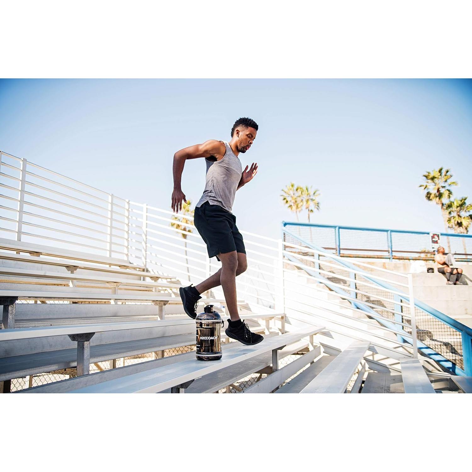 Botella de Agua Deportiva H2OCOACH 3.79L Reutilizable Libre BPA