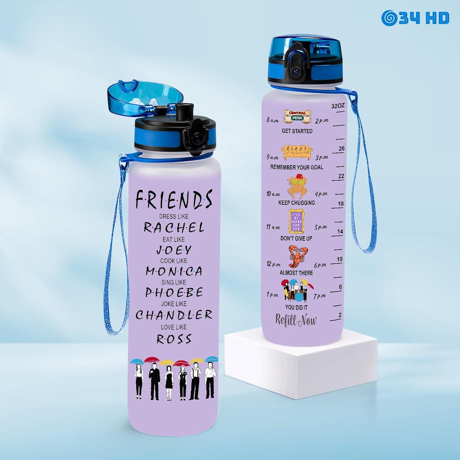 Botella de Agua Motivacional 34HD 1L con Marcador de Tiempo