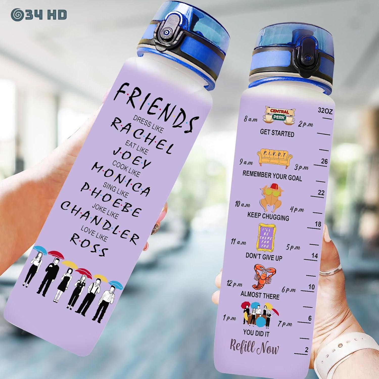 Botella de Agua Motivacional 34HD 1L con Marcador de Tiempo