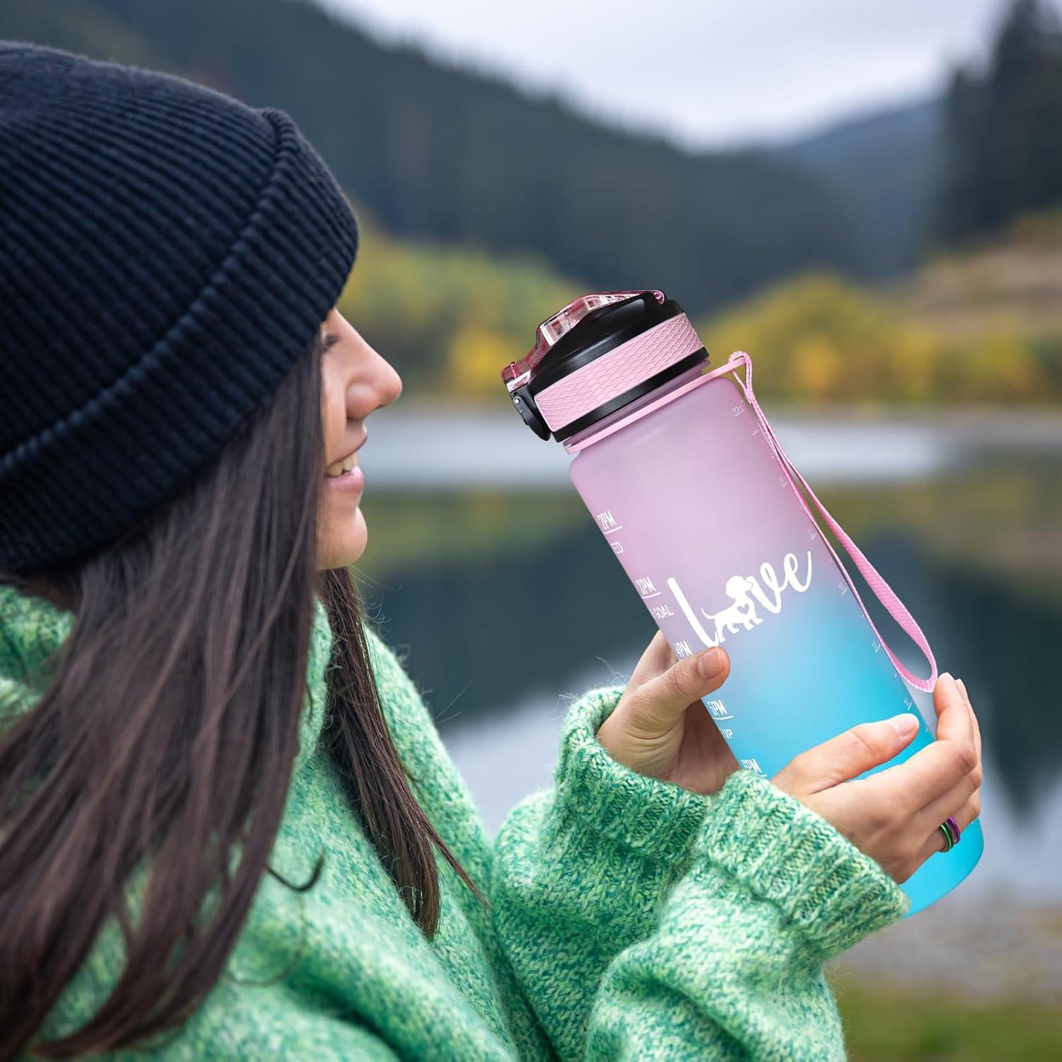 Botella de Agua Deportiva Fenmshairy 0.95L Perro Dachshund