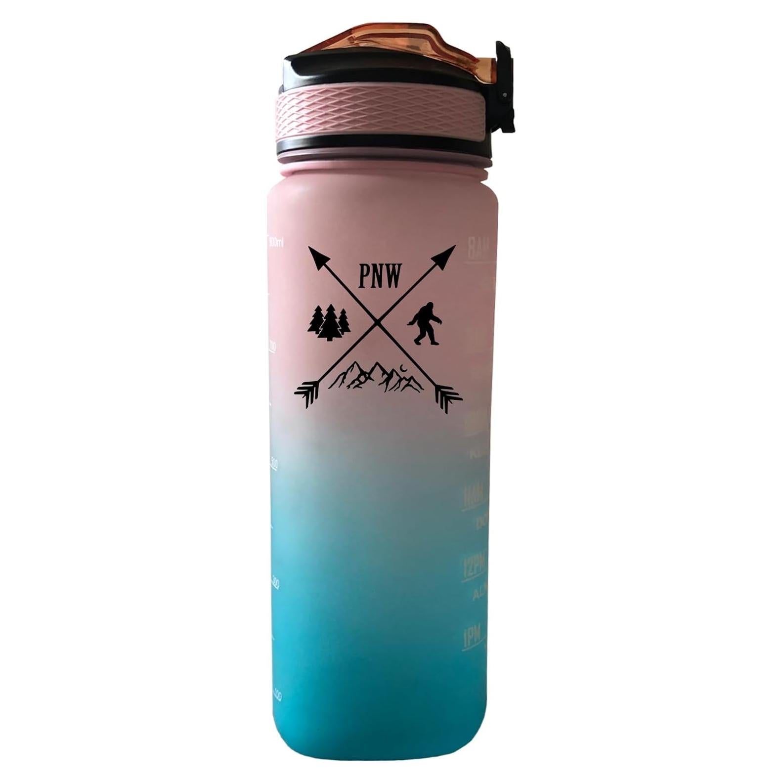 Botella de Agua Motivacional Yipaidel 32 oz con Pajilla y Correa