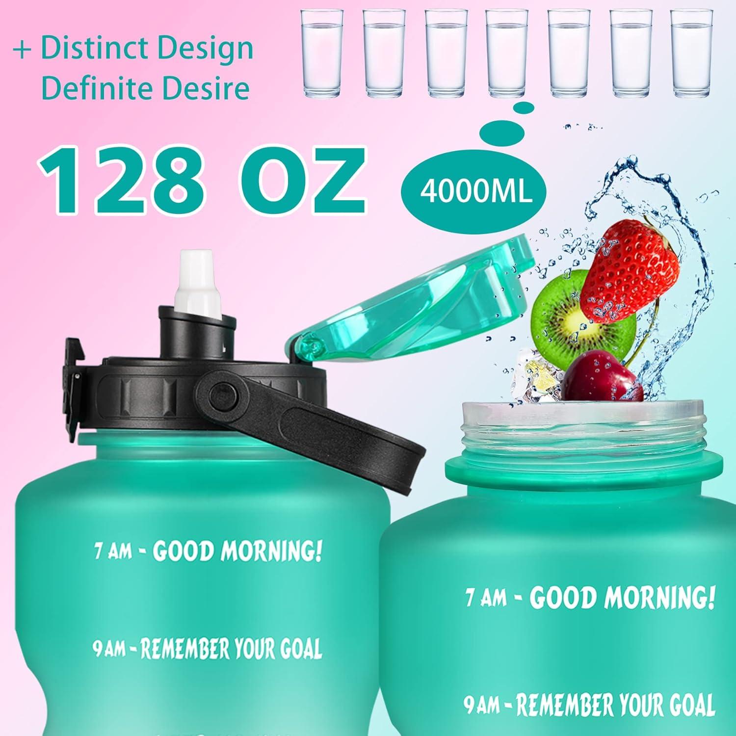 Botella de Agua ZOMAKE 3.78 L con Pajilla y Marcador de Tiempo