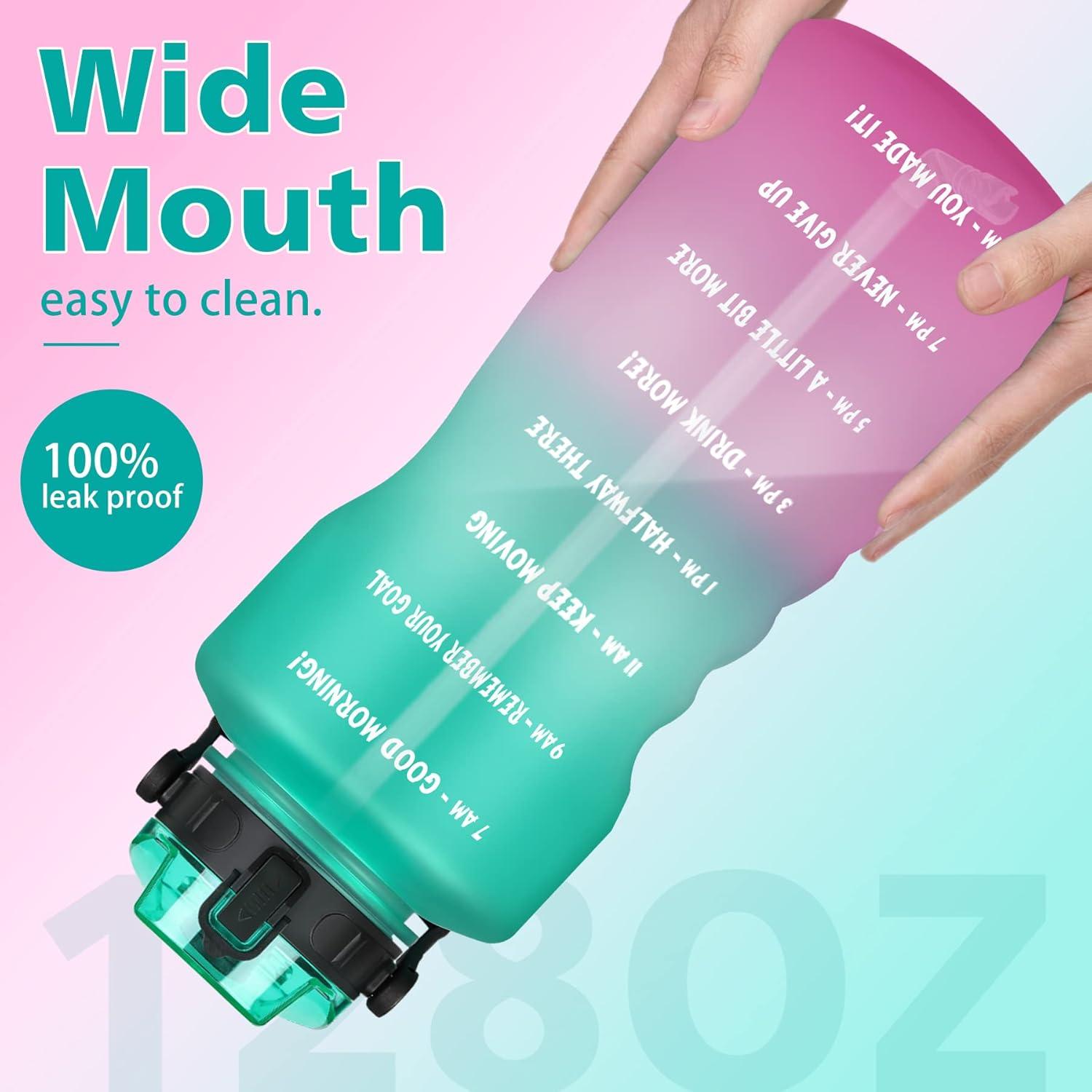 Botella de Agua ZOMAKE 3.78 L con Pajilla y Marcador de Tiempo