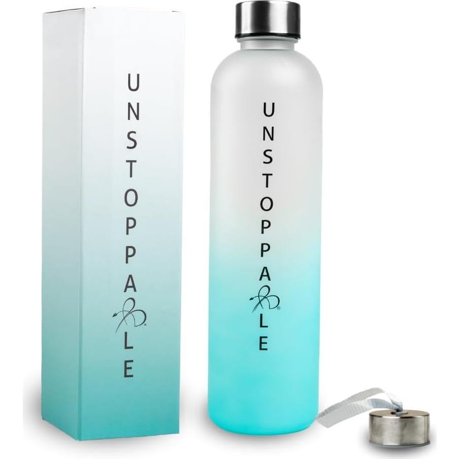 Botella de Agua Tritan 0.95L Bright Line Eating Azul Ombre