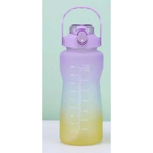 Botella de Agua Motivacional 2.2L LARASHINE Libre BPA Morado