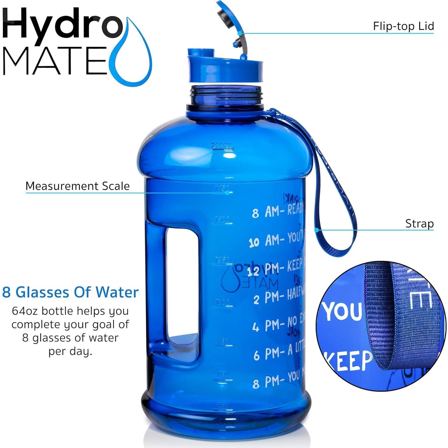 Botella de Agua Reutilizable NatureWorks HydroMATE 64 oz