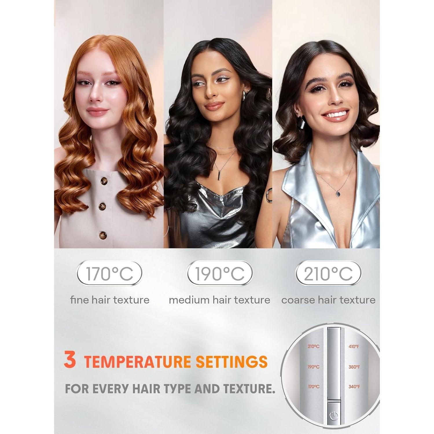 Plancha de Rizar Automática SHEGLAM 1 Pulgada 3 Temperaturas