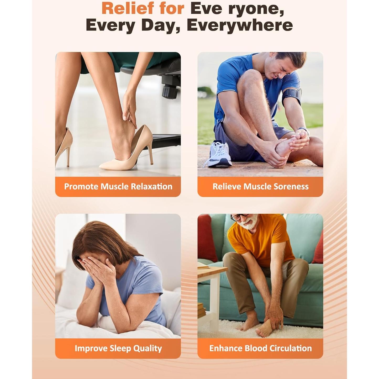 Masajeador de Pies Shiatsu KNQZE KF7 con Calor y Control Remoto