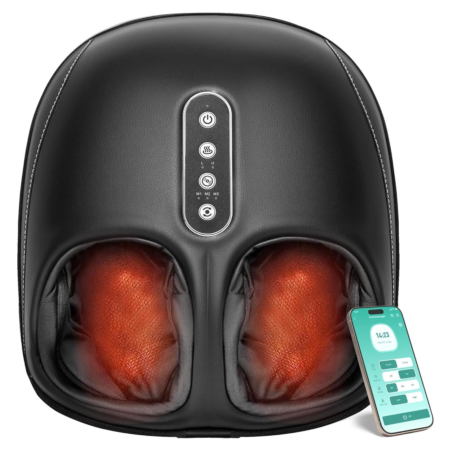 Masajeador de pies Shiatsu Nekteck Pro con calor y App